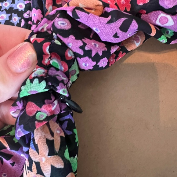 NWOT Zara Floral Ruched Minidress Sweetheart Neck size Extra Small - Picture 9 of 11